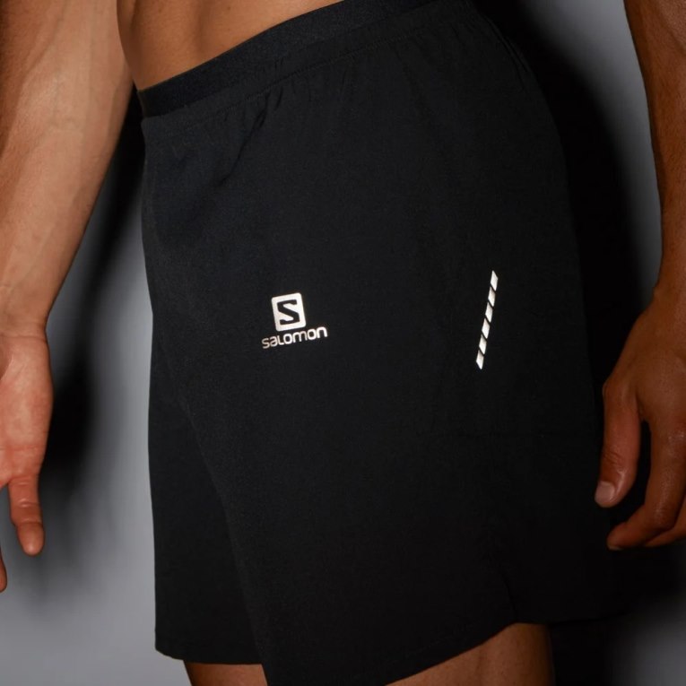 Black Salomon Cross 7'' No Liner Men's Shorts | IE PY7296